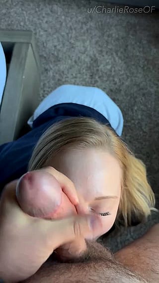 I love cleaning off his cock after he unloads on my face'
