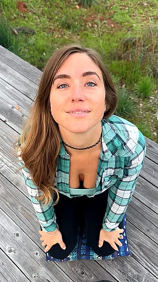 outdoor blowjob ends in me jerking him off on my tongue'