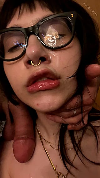 Glasses on. Knees down. Covered and smiling. Just how you like it, daddy.'