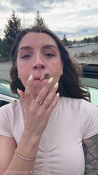 showing off my facial while I smoke a little J'