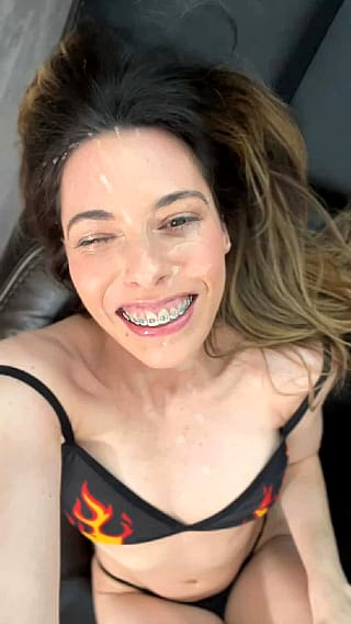Brace-Faced Bombshell Begs for Hot Loads'